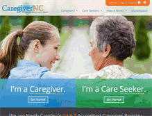 Tablet Screenshot of caregivernc.com